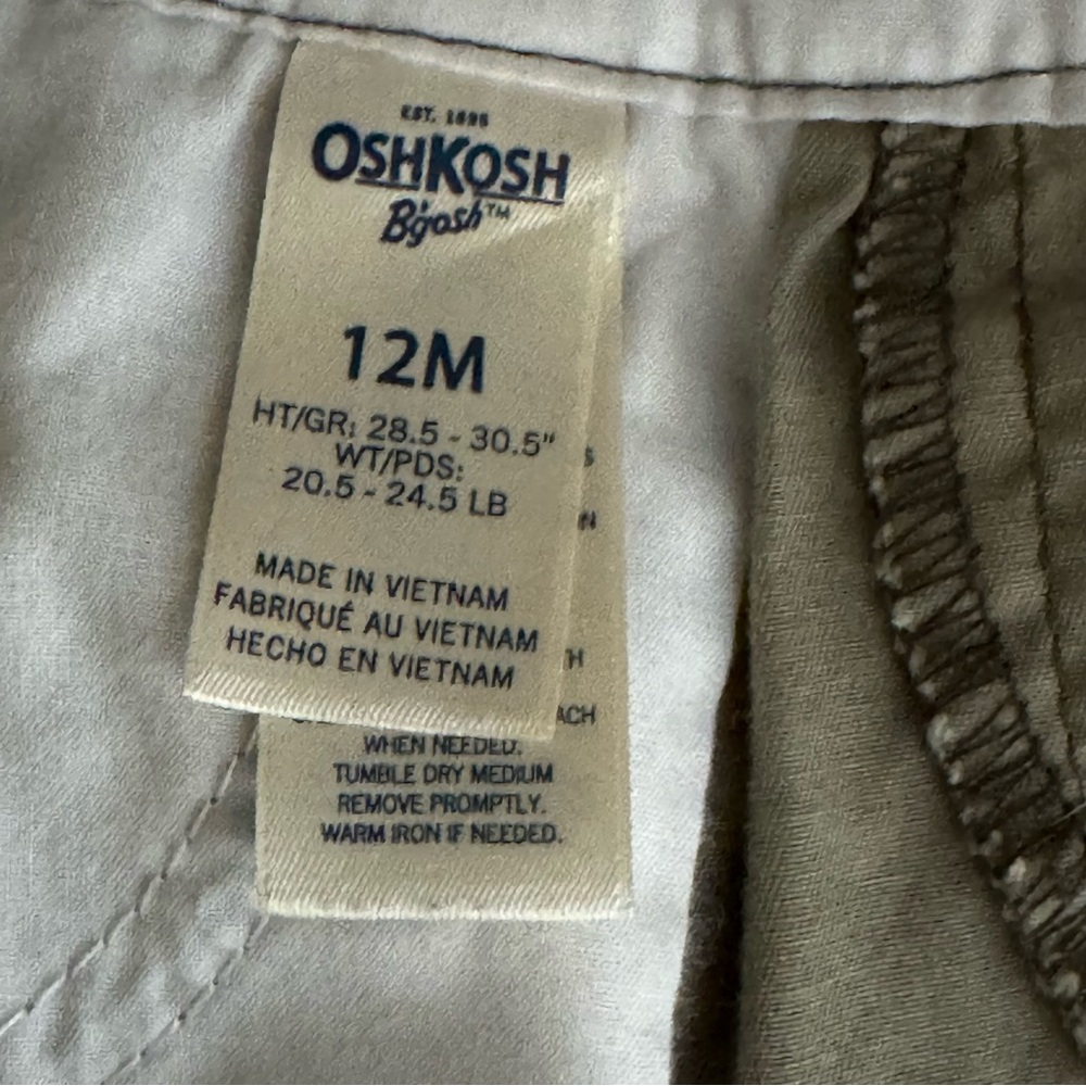 Oshkosh camo vestback dress 12 months - Picture 4 of 6